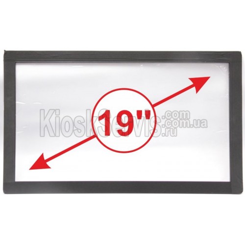 Сенсорная панель (сенсорное стекло) LED I-Touch инфракрасная 19 дюймов, 3 мм, 16:9 без рамки, широкоформатная